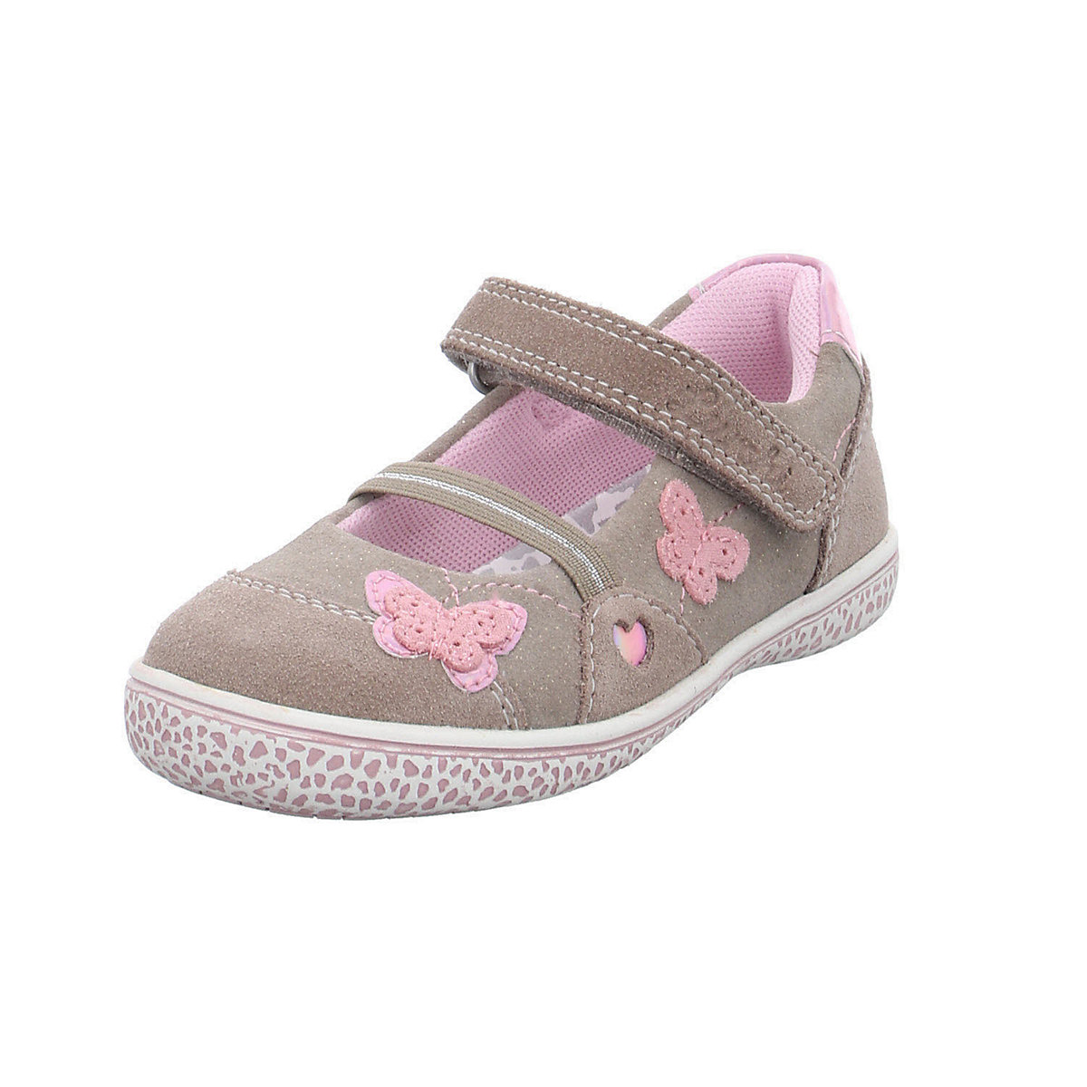 Mädchen Ballerinas Schuhe Taha Ballerina Kinderschuhe Veloursleder gemustert Ballerinas