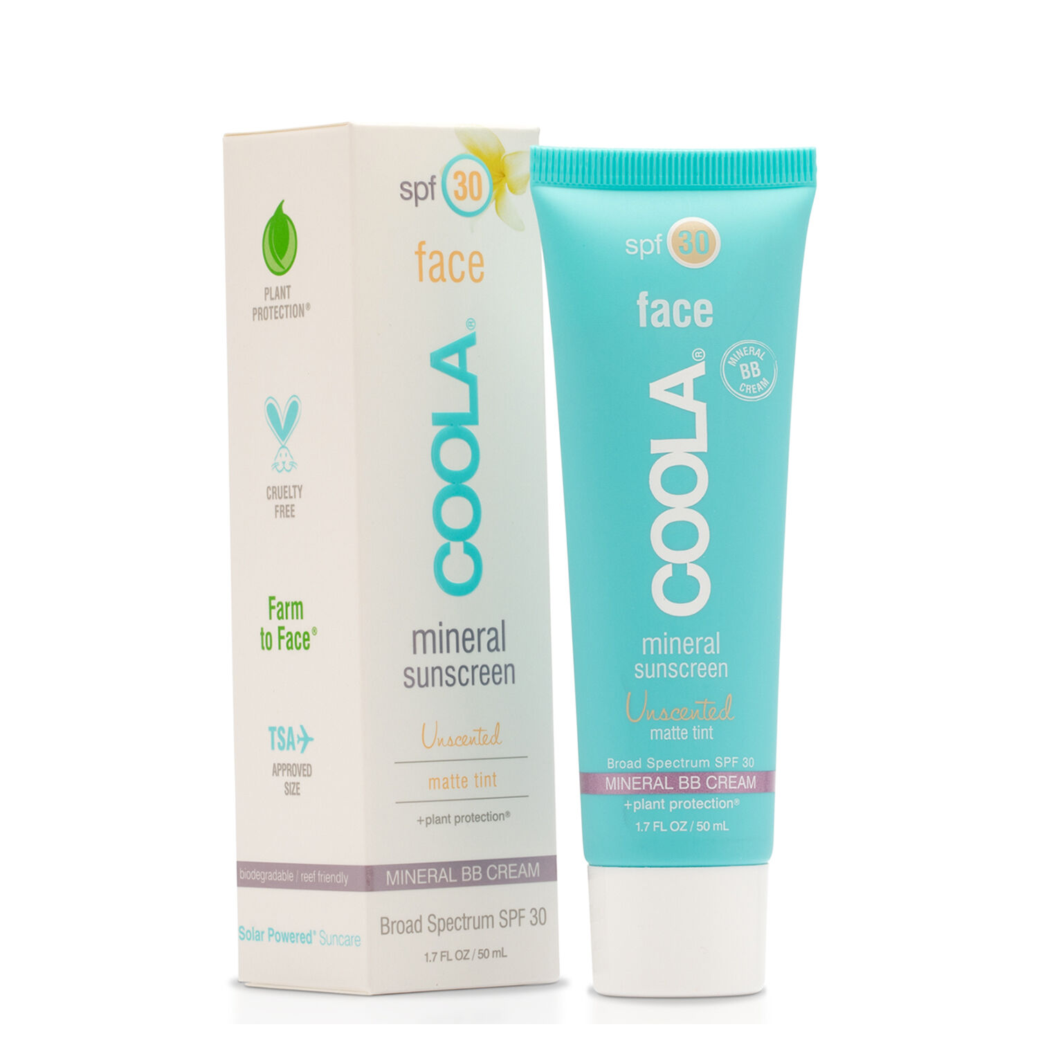 Coola Lotion Solaire Visage Minérale SPF30 Mate Teintée 50 ml