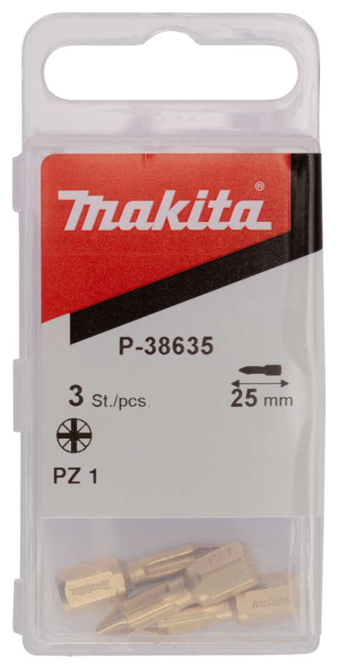 Makita Tilbehør P-38635 Skruebit PZ1x25 diamant 3 stk.