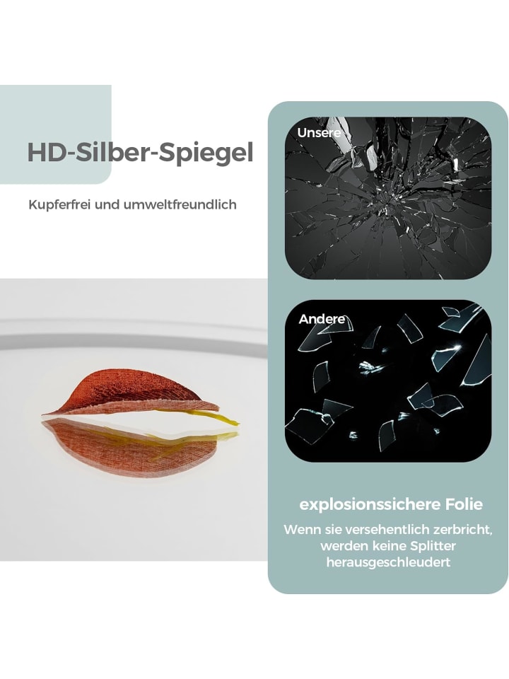 COSTWAY Kosmetikspiegel mit Beleuchtung in Silber günstig kaufen onesize