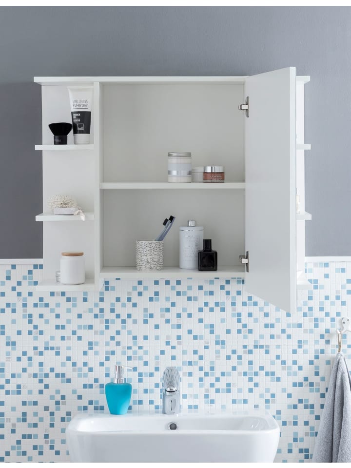 KADIMA DESIGN Hängeschrank | Weiß, 80x64.5x20cm, Spiegel günstig kaufen onesize