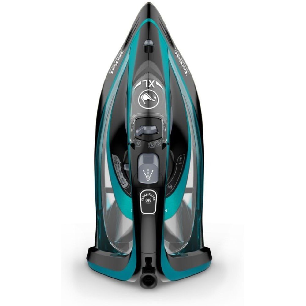 Tefal Dampfbügeleisen FV9844 Ultimate Pure - Dampfbügeleisen - schwarz/türkis, 3200 W