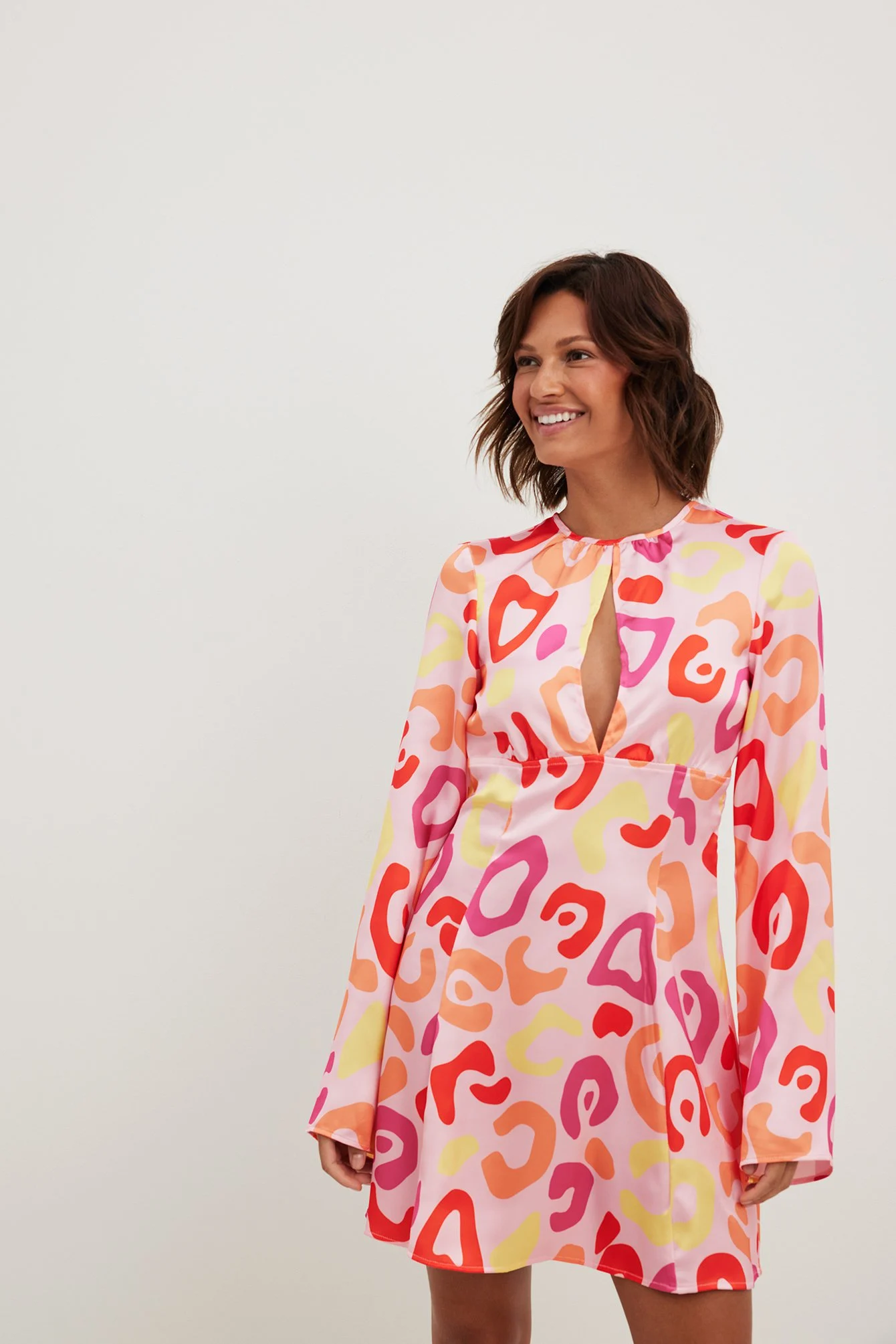 Flowy Cut Out Mini Dress