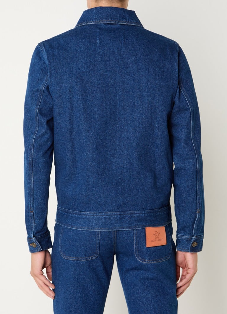 Giacca di jeans aderente Bram's Fruit con tasche applicate.