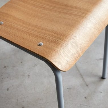 Tikamoon Esszimmerstuhl Stuhl aus Esche und Metall grey
