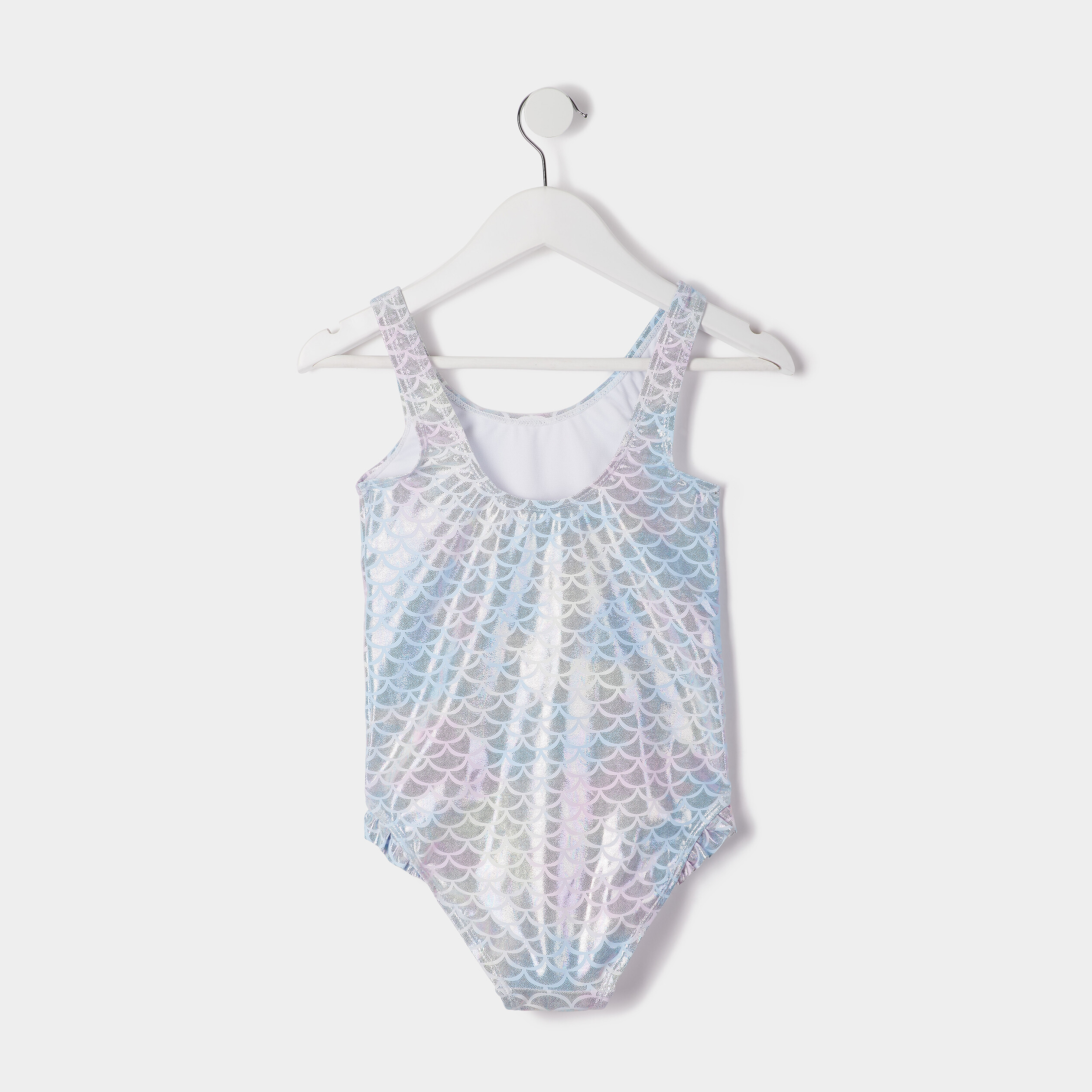Maillot de bain une pièce avec bonnet parme fille | La Halle