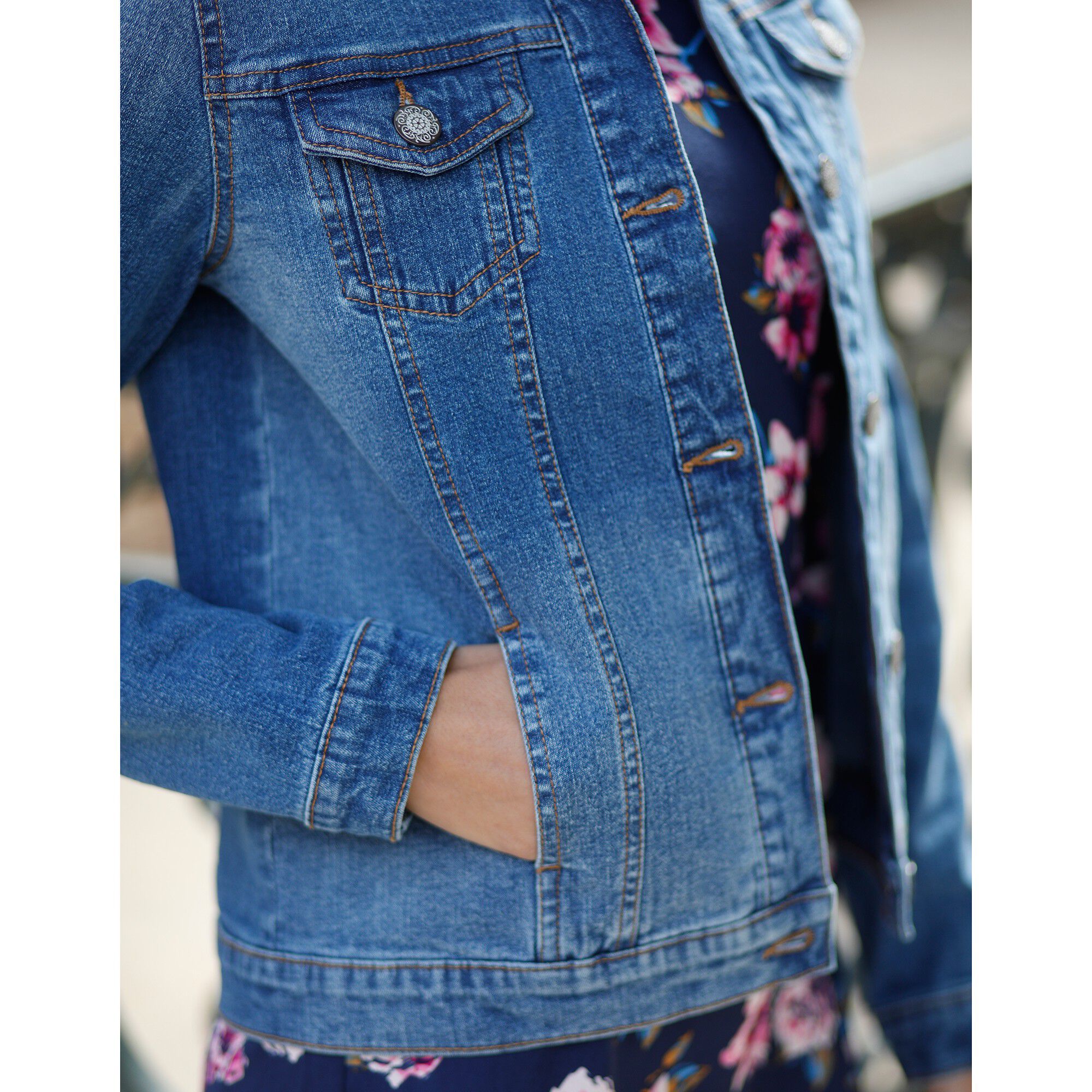 Veste boutonnée en jean