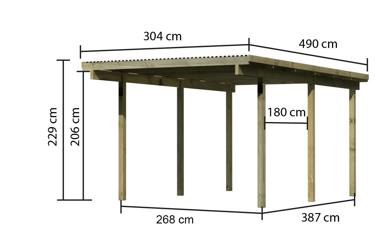Karibu Einzelcarport 