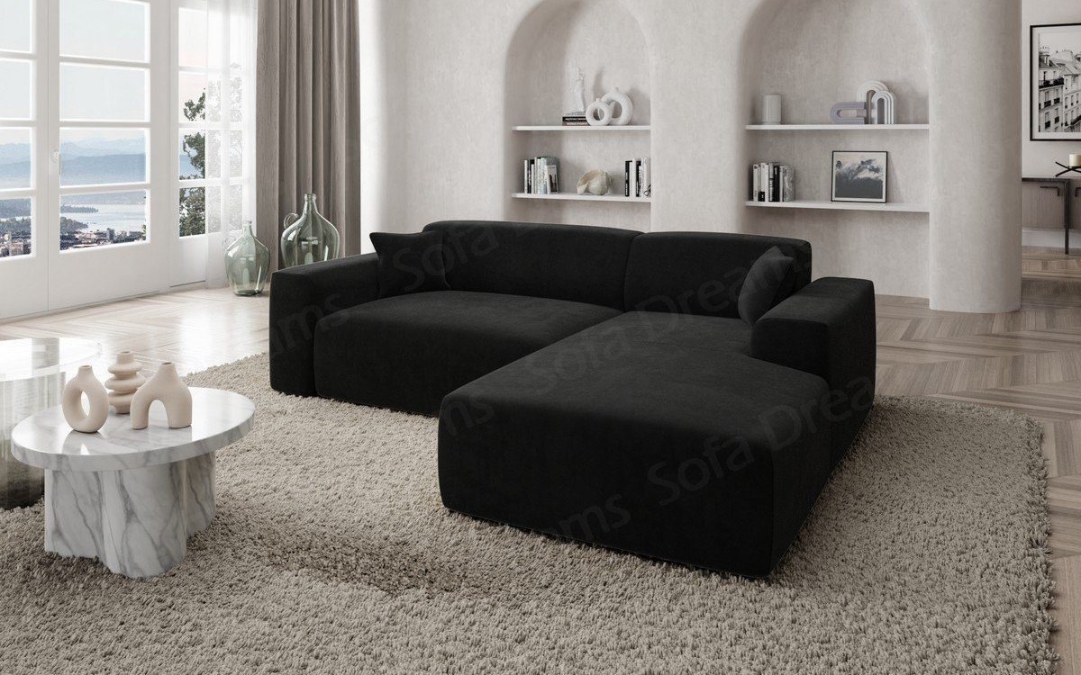 Sofa Dreams Ecksofa Design Samt Stoff Sofa Mallorca L Form kurz Modern Stoffsofa, Loungesofa, Ausrichtung frei wählbar