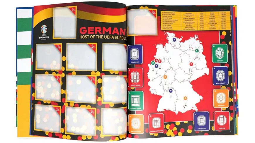 Topps - UEFA EURO 2024 - Sticker-Kollektion Hardcover-Album