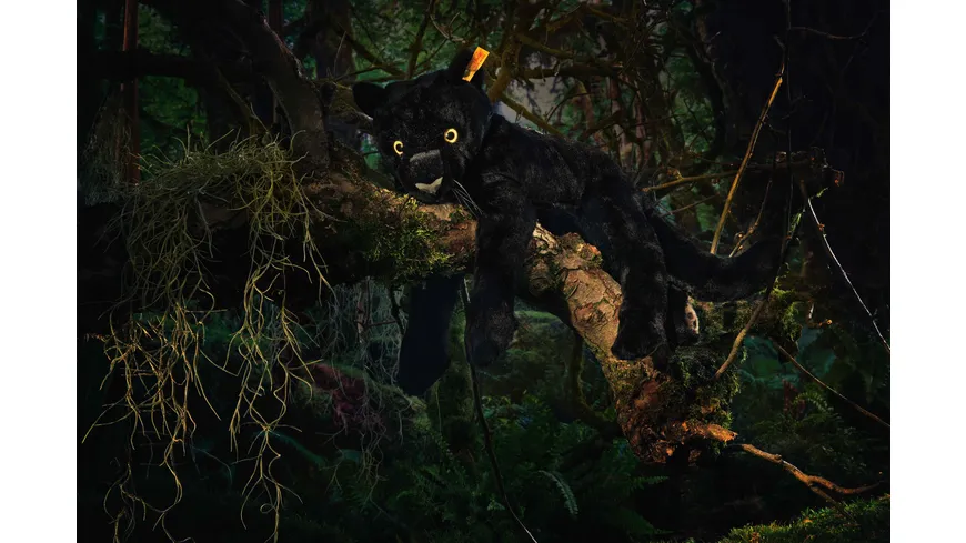 Steiff - Nero Schlenker-Panther, schwarz, 40cm