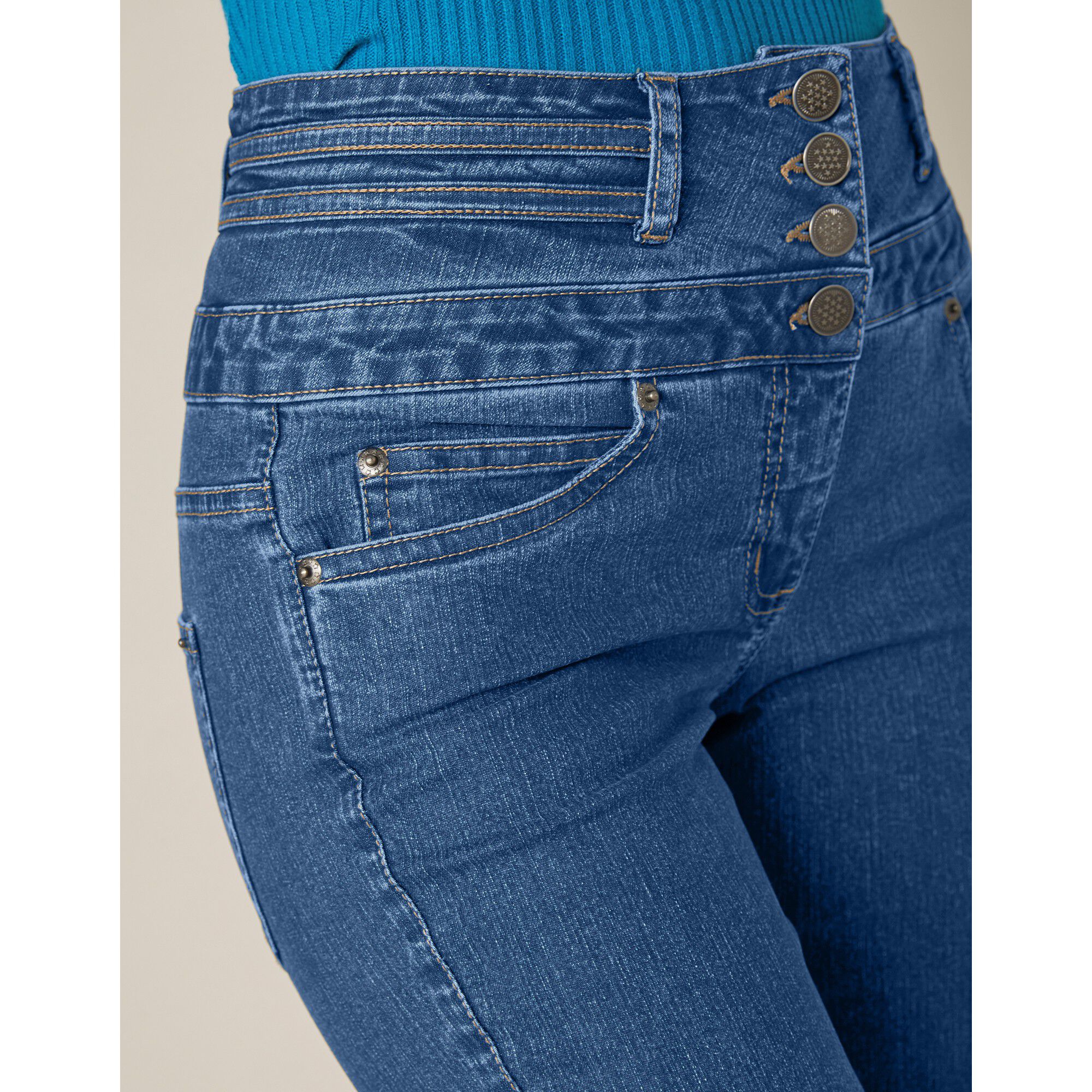 Jean coupe droite taille haute