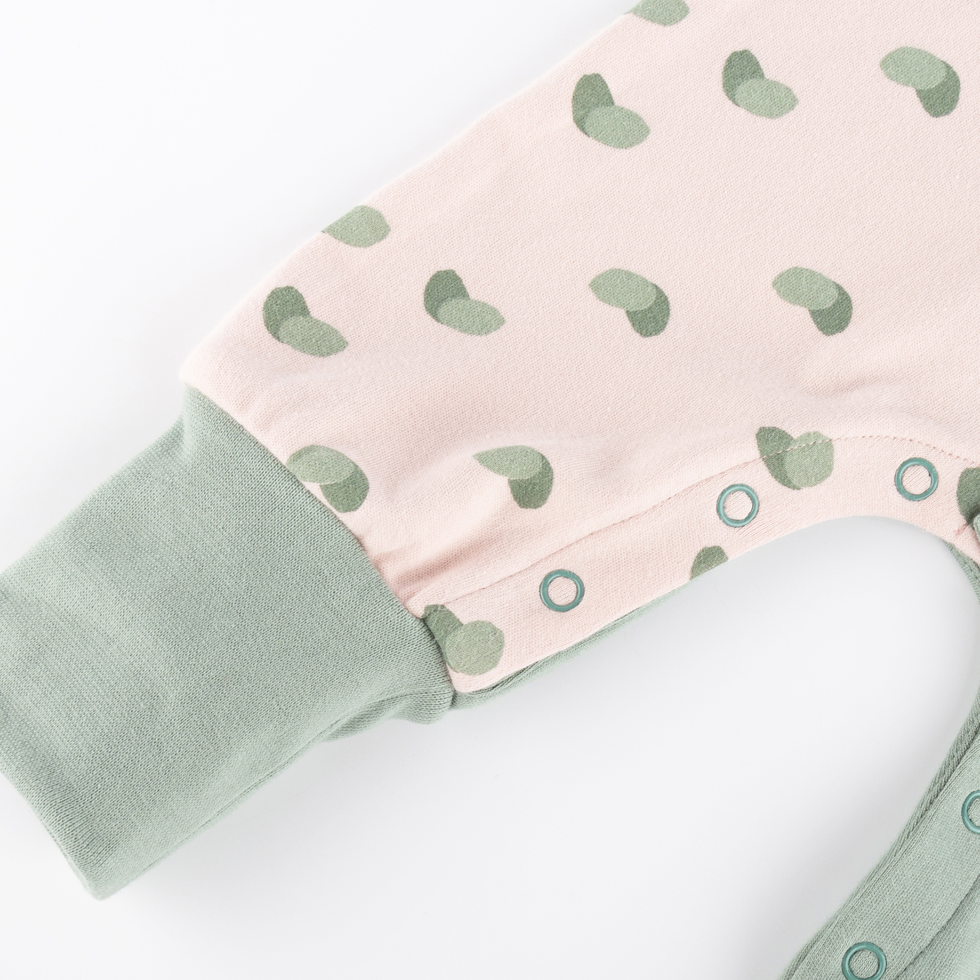 Baby Schlaf Overall Küken, grün-weiß