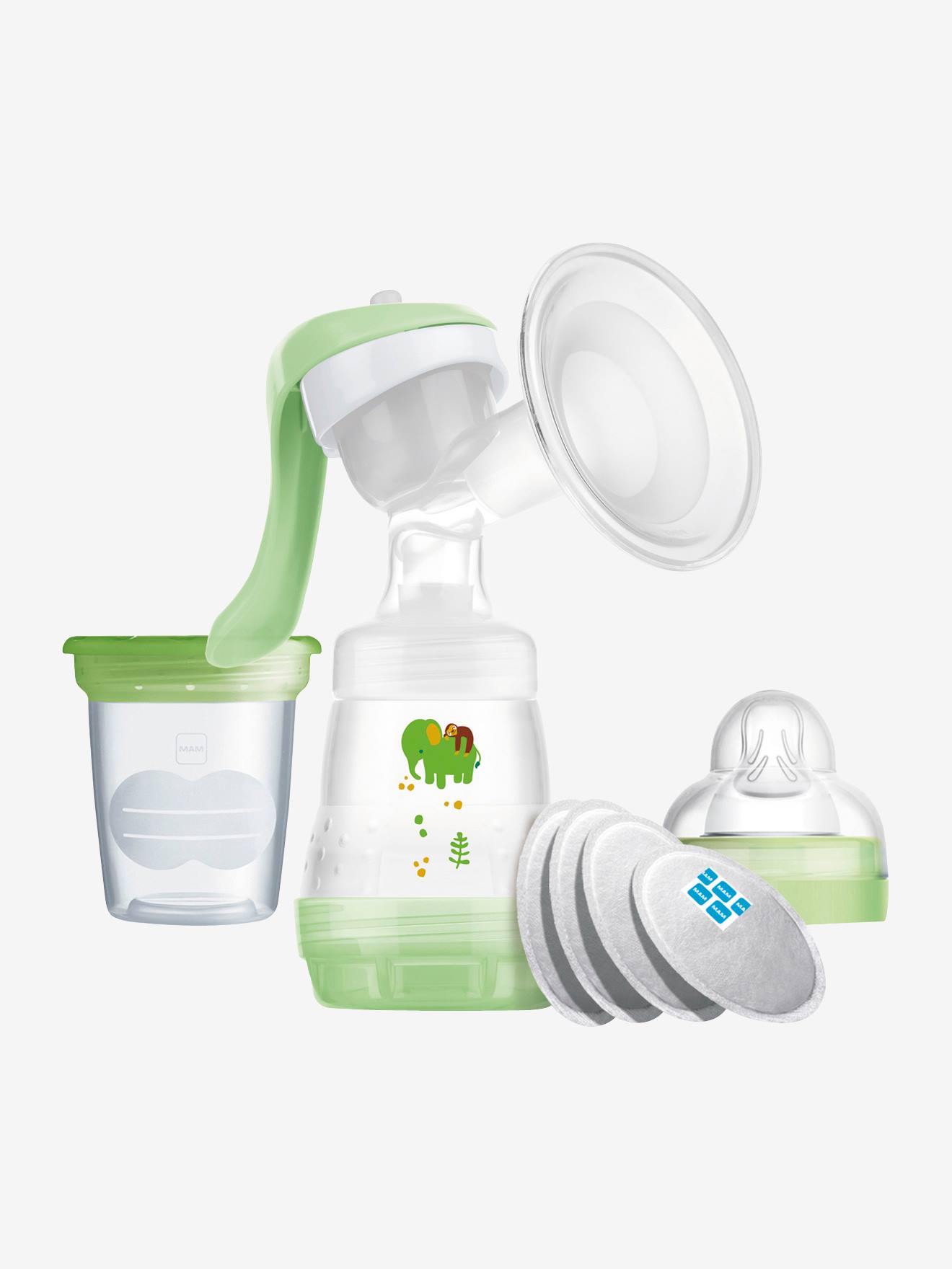 Kit tire-lait manuel + kit allaitement MAM vert