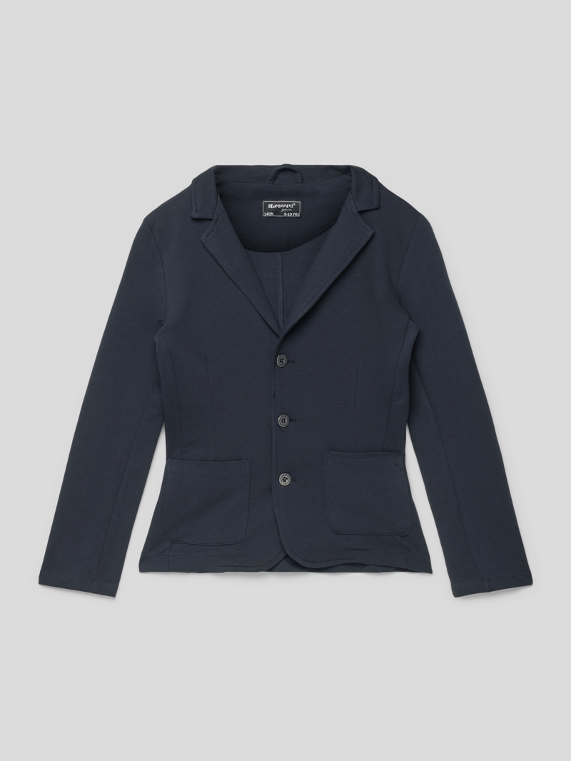 Blazer mit Reverskragen Modell 'festlich' in marineblau