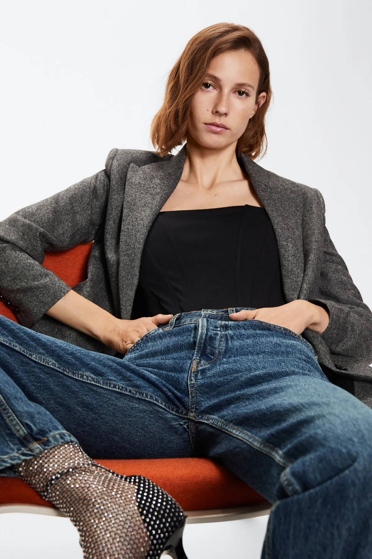 MANGO  37007762 Jeans Dunkel Vintage Blau