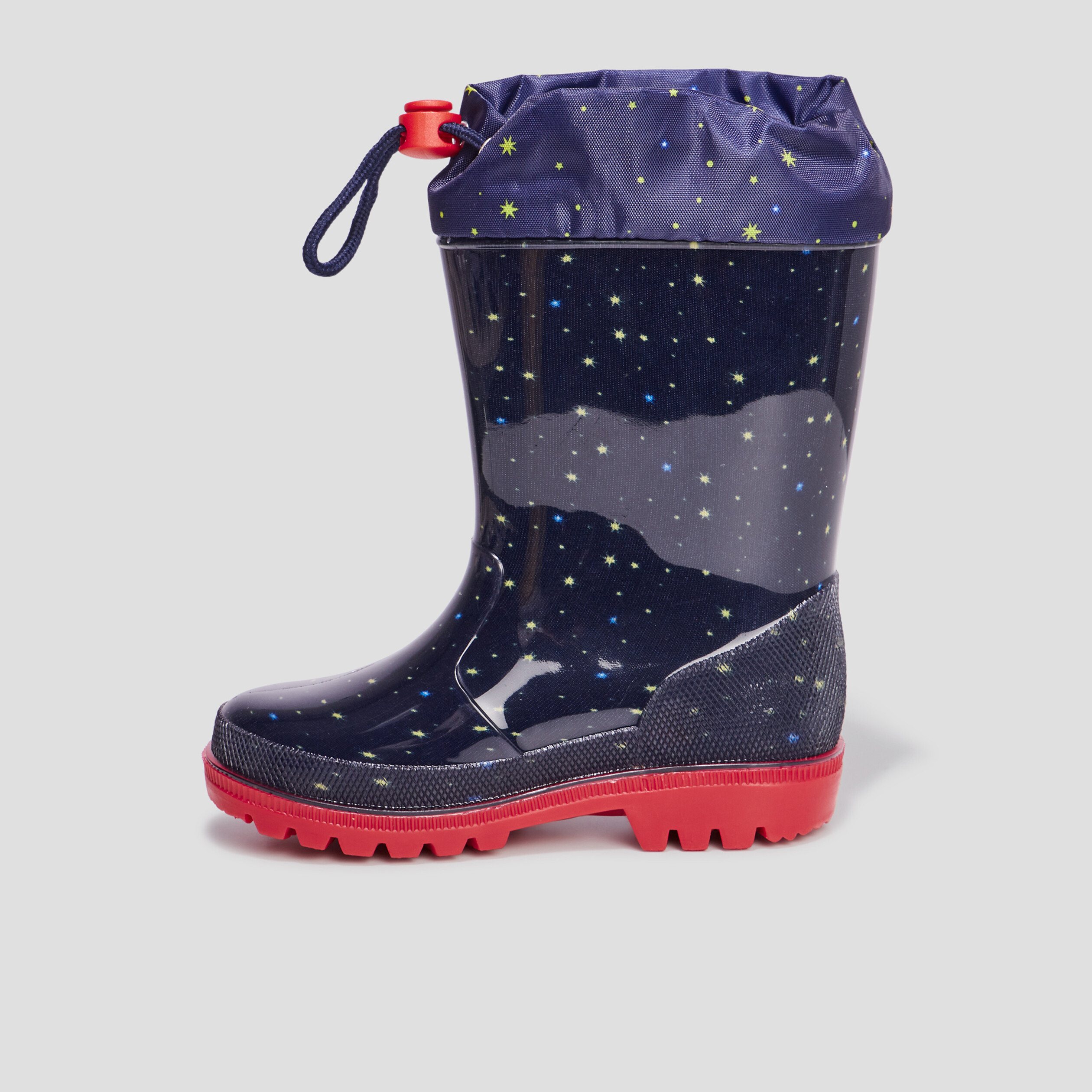Bottes de pluie haut à coulisse bleu marine garçon | La Halle