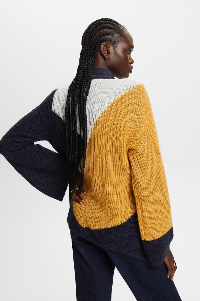 Colourblock-Pullover, Wollmix
