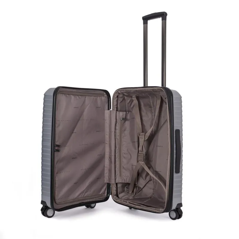 Stratic Bright + Koffer M (erweiterbar) - Silver
