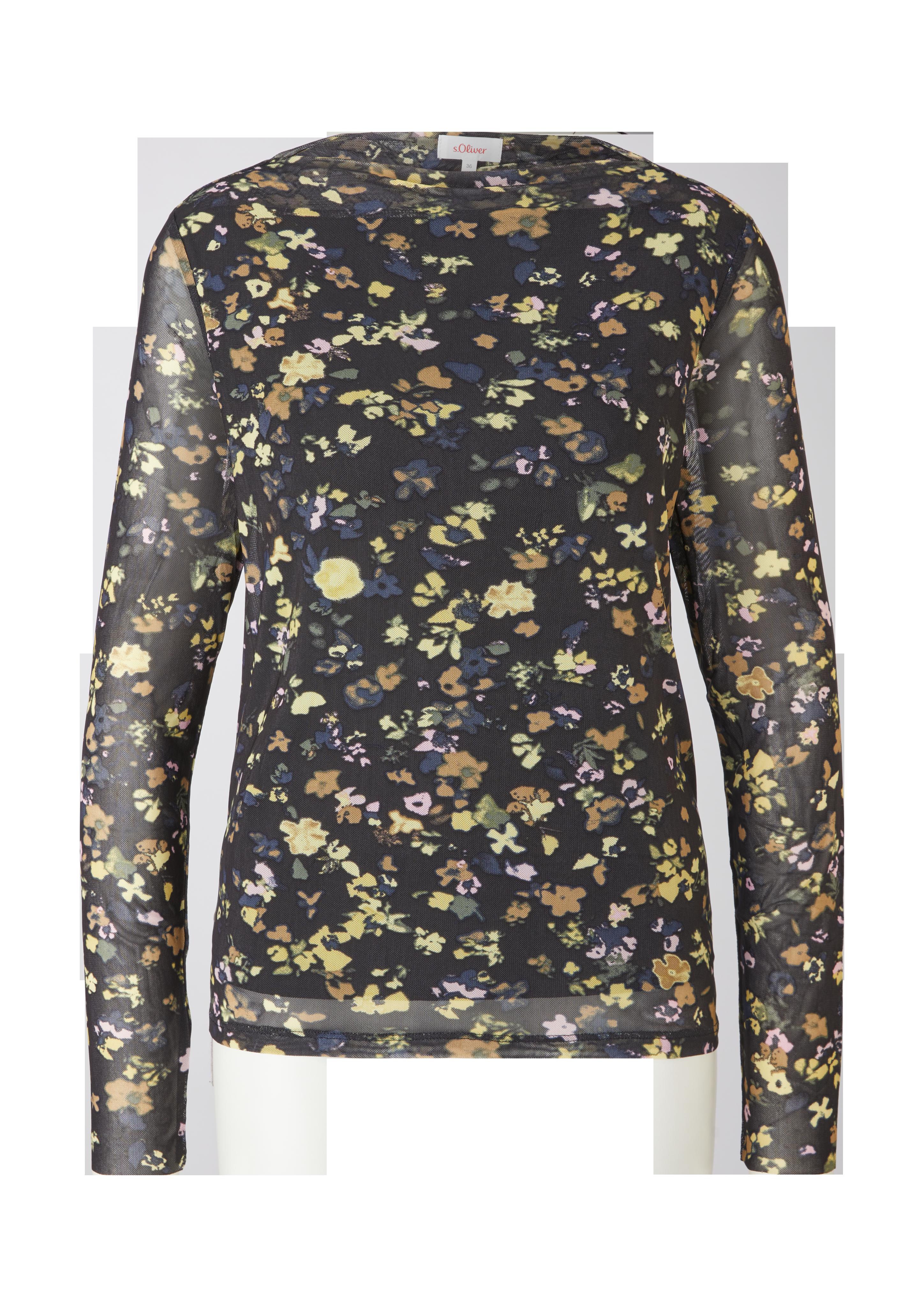 Blusenshirt mit Allovermuster  2122841-99A0