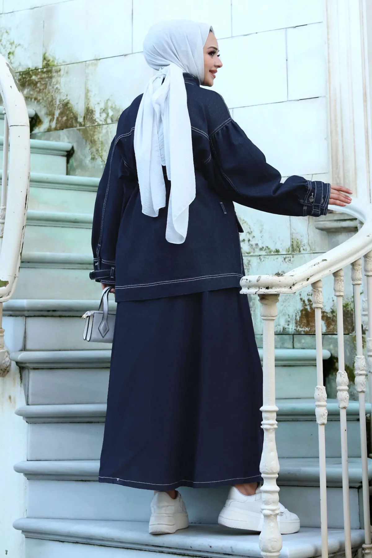 Tesettür Dünyası  Zweiteiler - Blau - Regular Fit