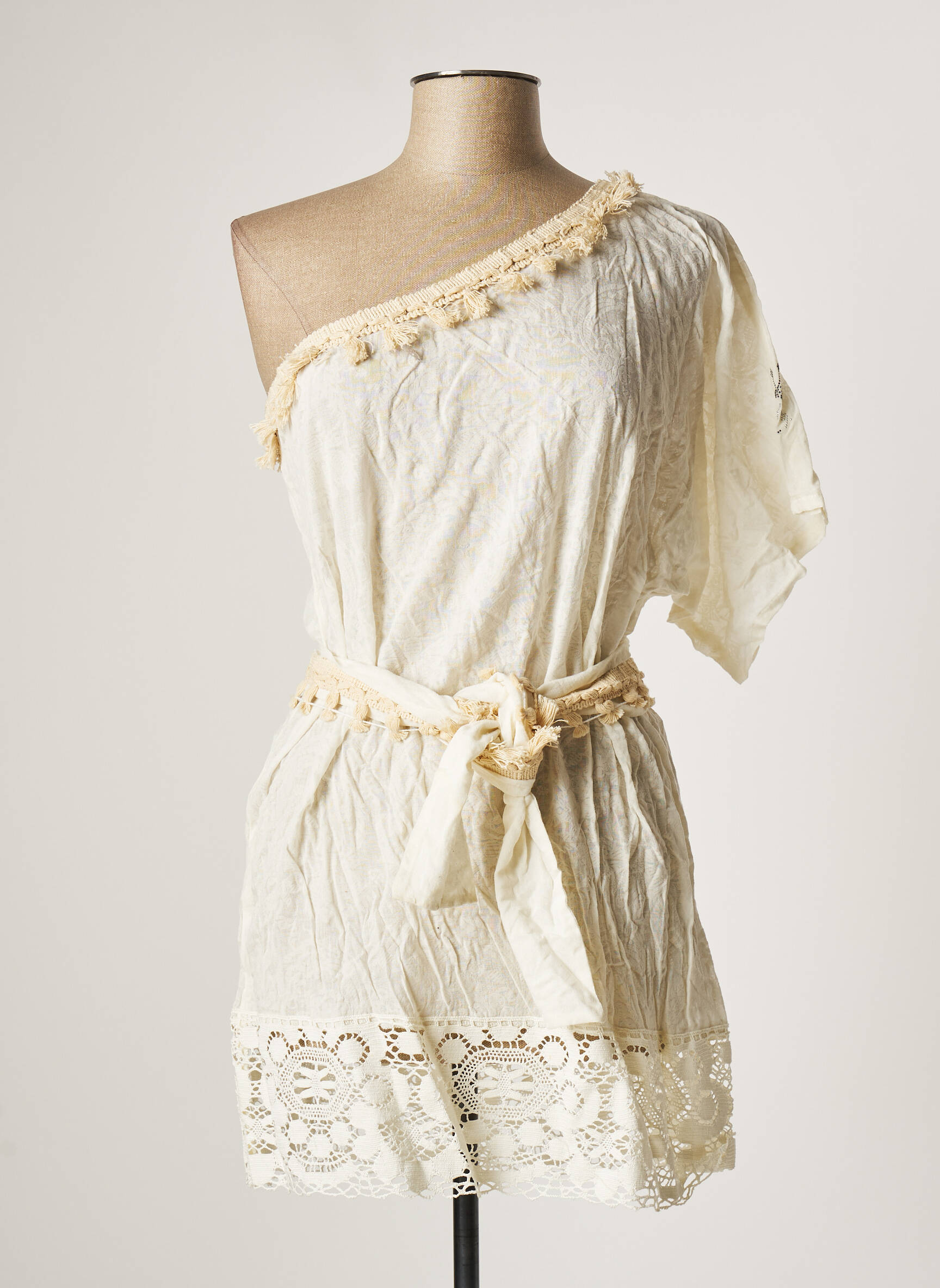 La Mome De Monac  Tuniquemanchecourte Femme couleur beige