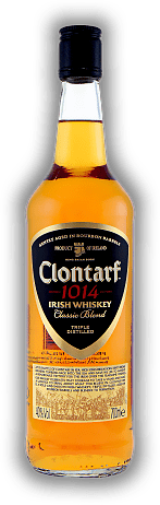 Clontarf Classic Blend Black Label Clontarf Classic Blend Black Label Hergestellt aus feinsten Irischen Zutaten, aus Gerste, Mais und reinem Quellwasser. 0,7	 Liter - Vol 40%
