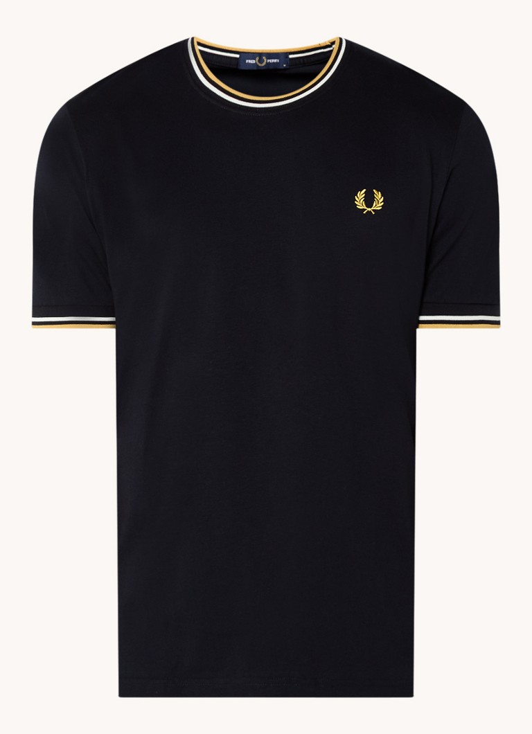 Tricou Fred Perry Twin cu logo brodat