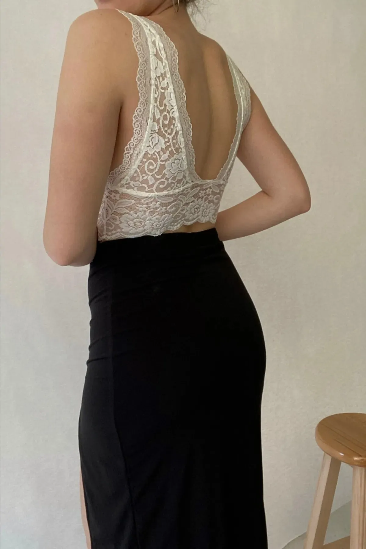 IŞILDA FASHION  Schwarzes Spitzen-Bralette