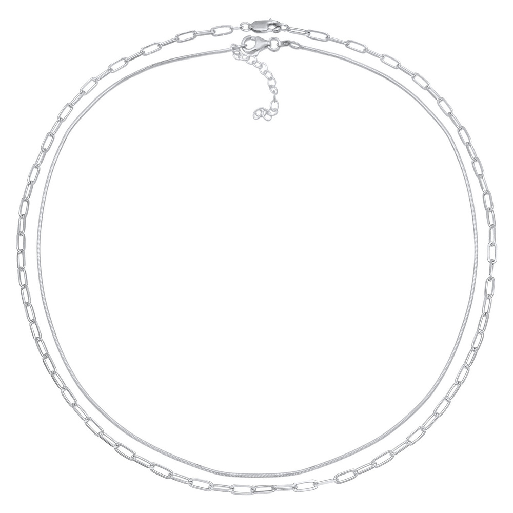 Elli PREMIUM Elli PREMIUM Ensemble de Bijoux Femmes Choker Maillons Set Basicque en argent ste collier