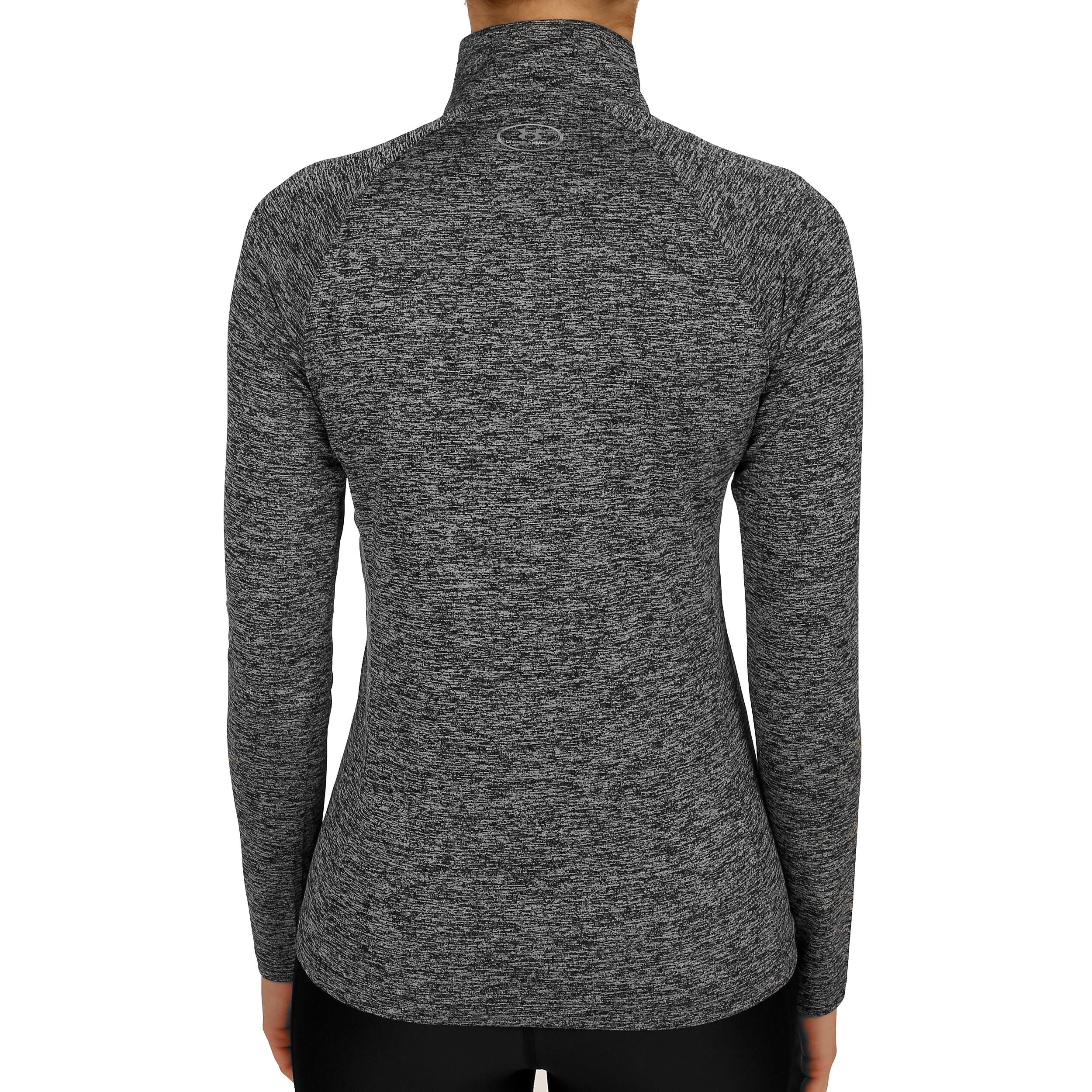 Tech Twist 1/2 Zip Longsleeve Damen - Schwarz, Silber
