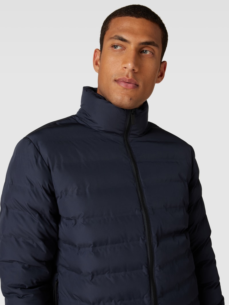 Steppjacke mit Reißverschluss in dunkelblau