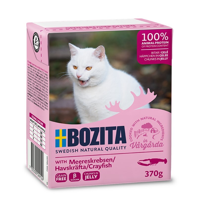 BOZITA Nassfutter BOZITA Häppchen in Gelee 6x370g Meereskrebse
