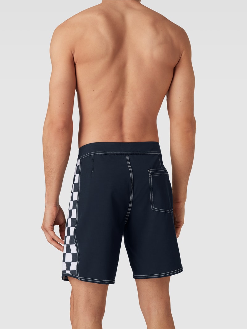 Badehose mit Label-Detail Modell 'ORIGINAL ARCH' in schwarz