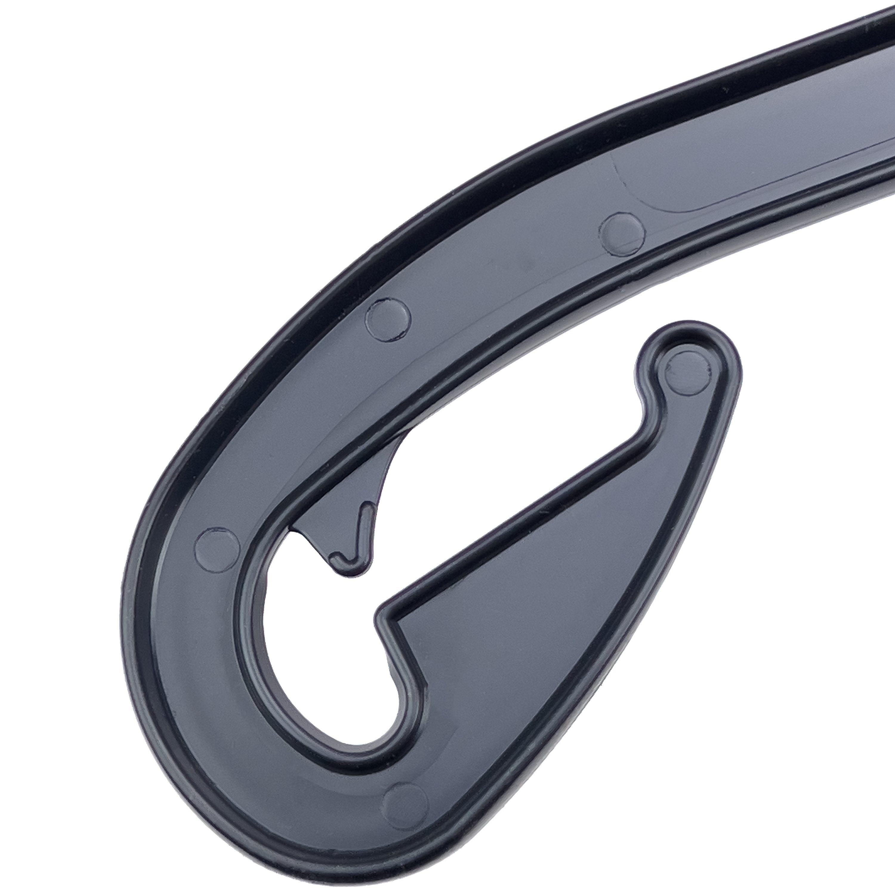 Webwarenhaus Kleiderbügel Kleiderbügel Kunststoff Schwarz 47 cm im 50er Pack, (Spar-Set), Kleiderbügel, 47 cm, drehbarer Haken, Kunststoff