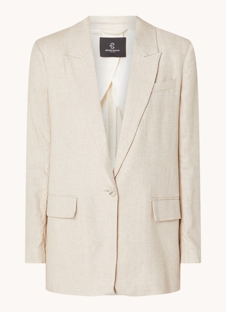Blazer Bruuns Bazaar Oxalia Freida z ľanovej zmesi
