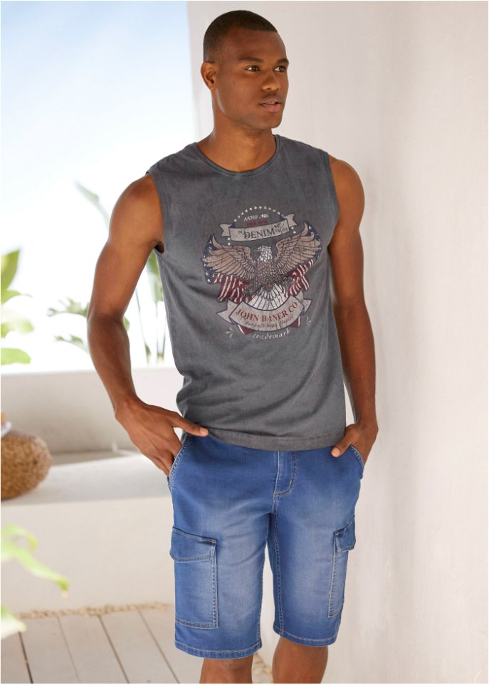 Muskel-Shirt in ausgewaschener Optik