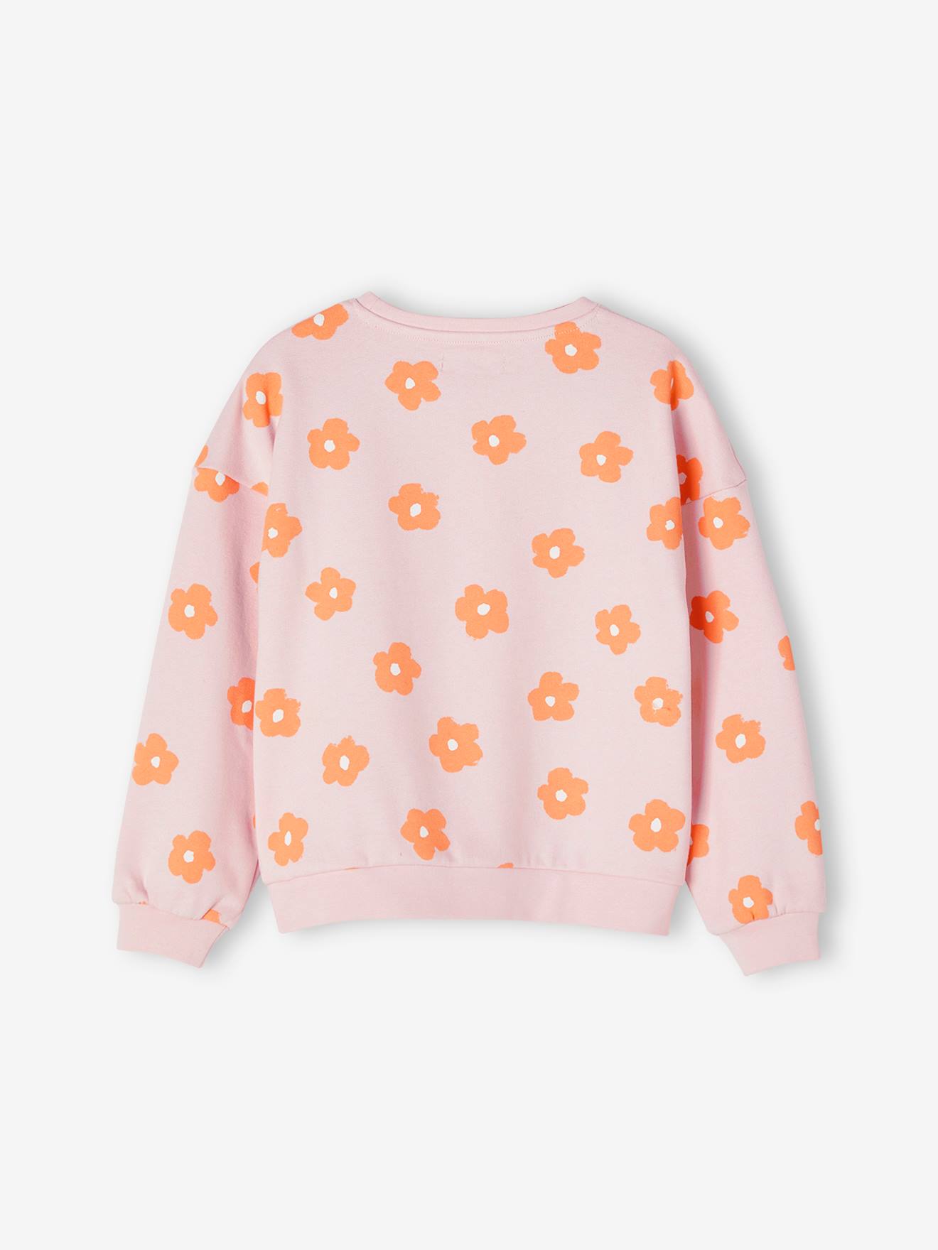 Sweat motifs fantaisie fille rose