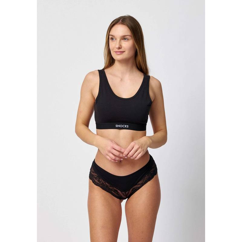 Snocks Hipster mit Spitze aus Bio-Baumwolle Unterhose Damen
