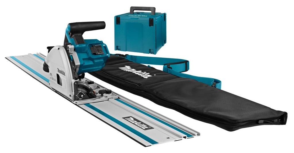 Akumulátorová ponorná pila Makita DSP600ZJ2 2 x 18V bez baterií a nabíječky + vodicí lišta 1500 mm + brašna