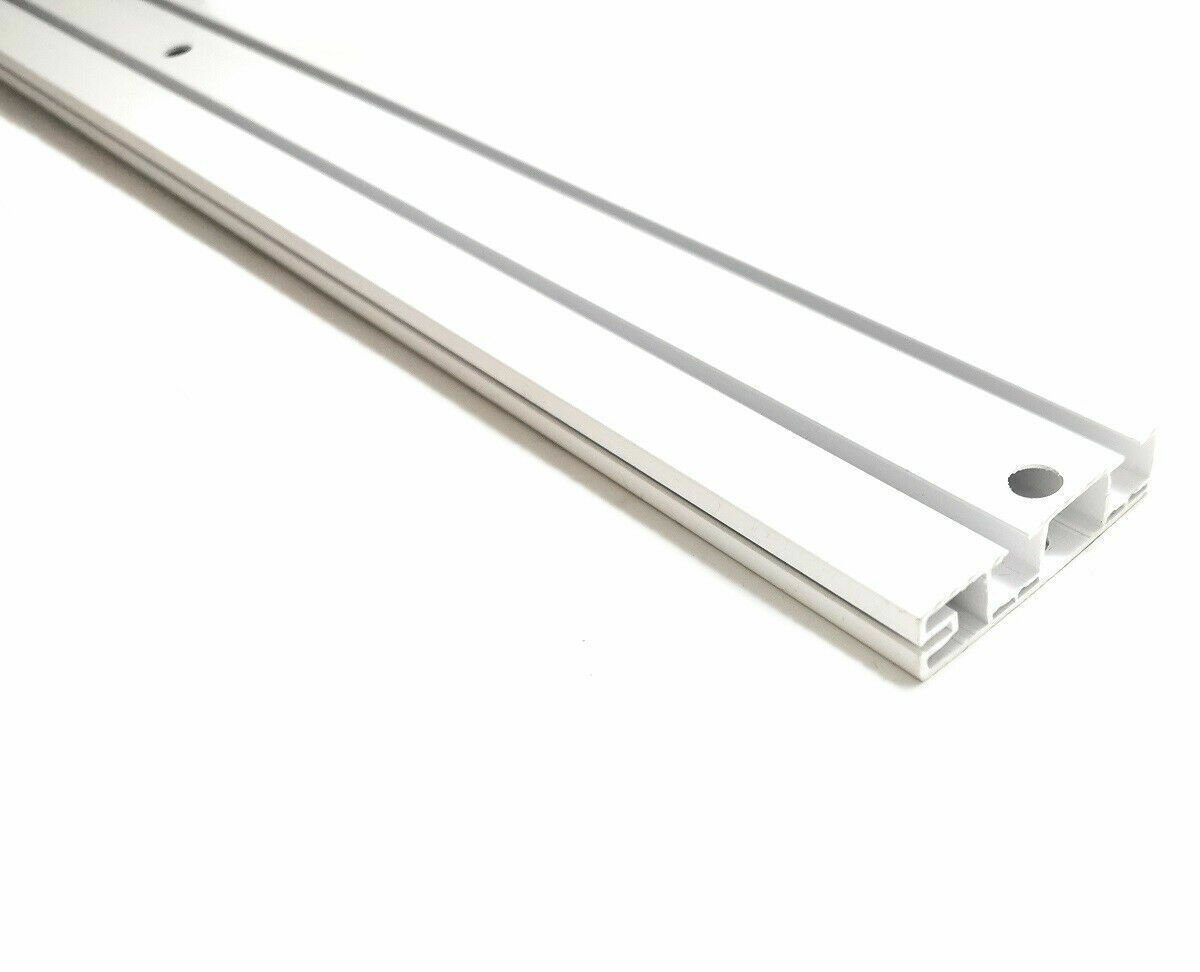 Vorhangschiene Vorhangschiene Gardinenschiene 1- 2 Läufig Zubehörset Weiß bis 6m, nm_trade, 1-läufig, 1-Lauf, 2-Lauf, weiß, ab 120 cm bis 600 cm, Set mi Gleitern