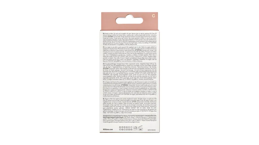 KISS Premium Nails Bare-But BNP01C - rosa
