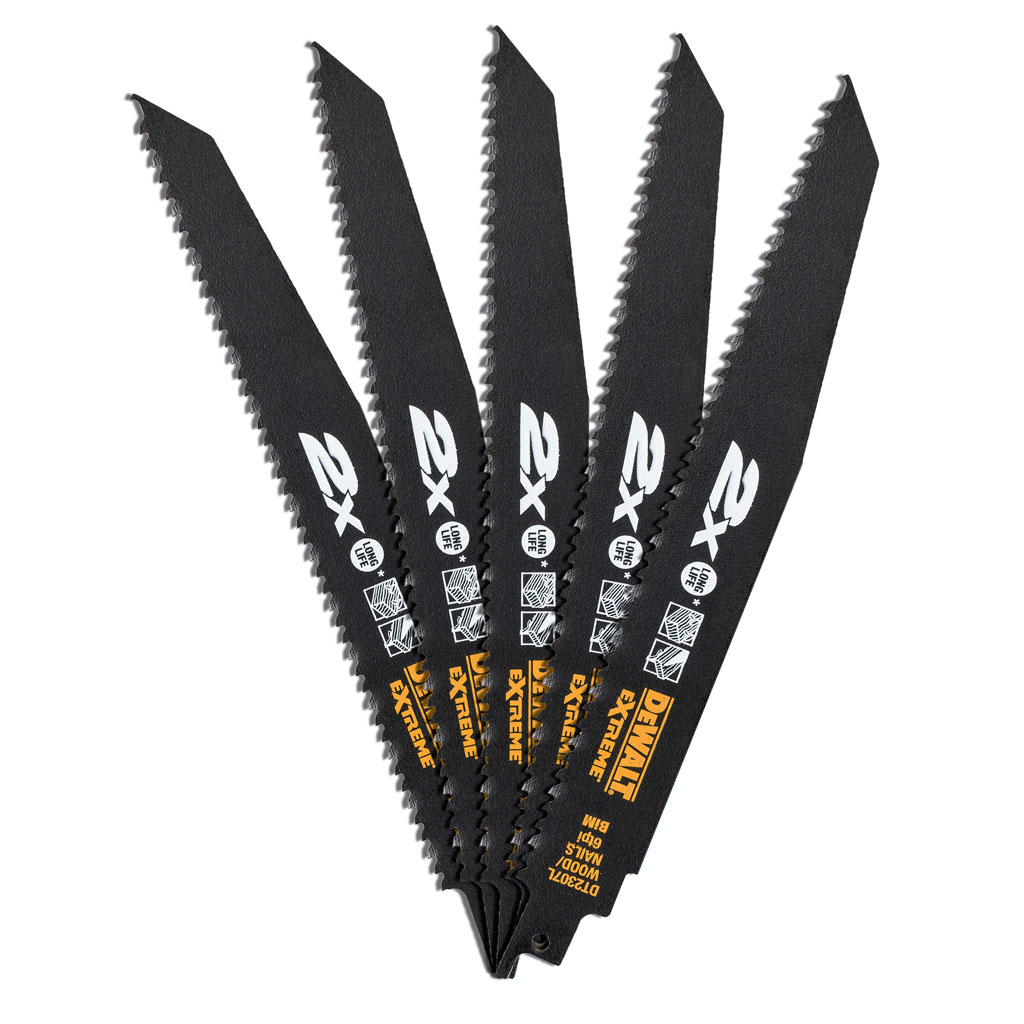 DeWalt DT2491-QZ tartozékok 2x bontáshoz 228 x 4,2 mm-es ortfűrészlap (25 darab) fához + szögekhez