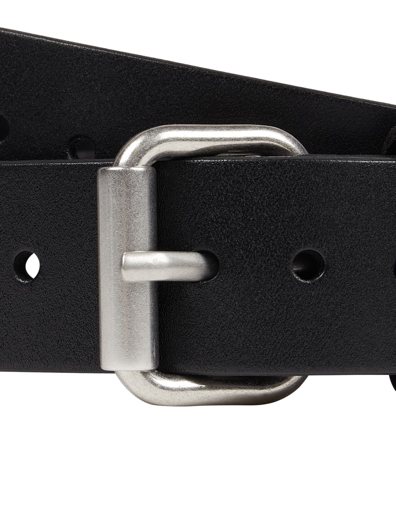 Gürtel mit Label-Detail Modell 'Eika' in schwarz