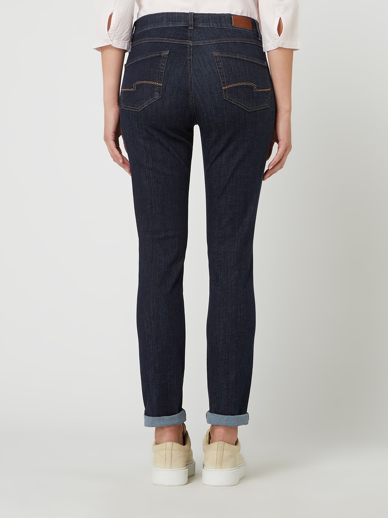 Skinny Fit Jeans mit Stretch-Anteil in dunkelblau