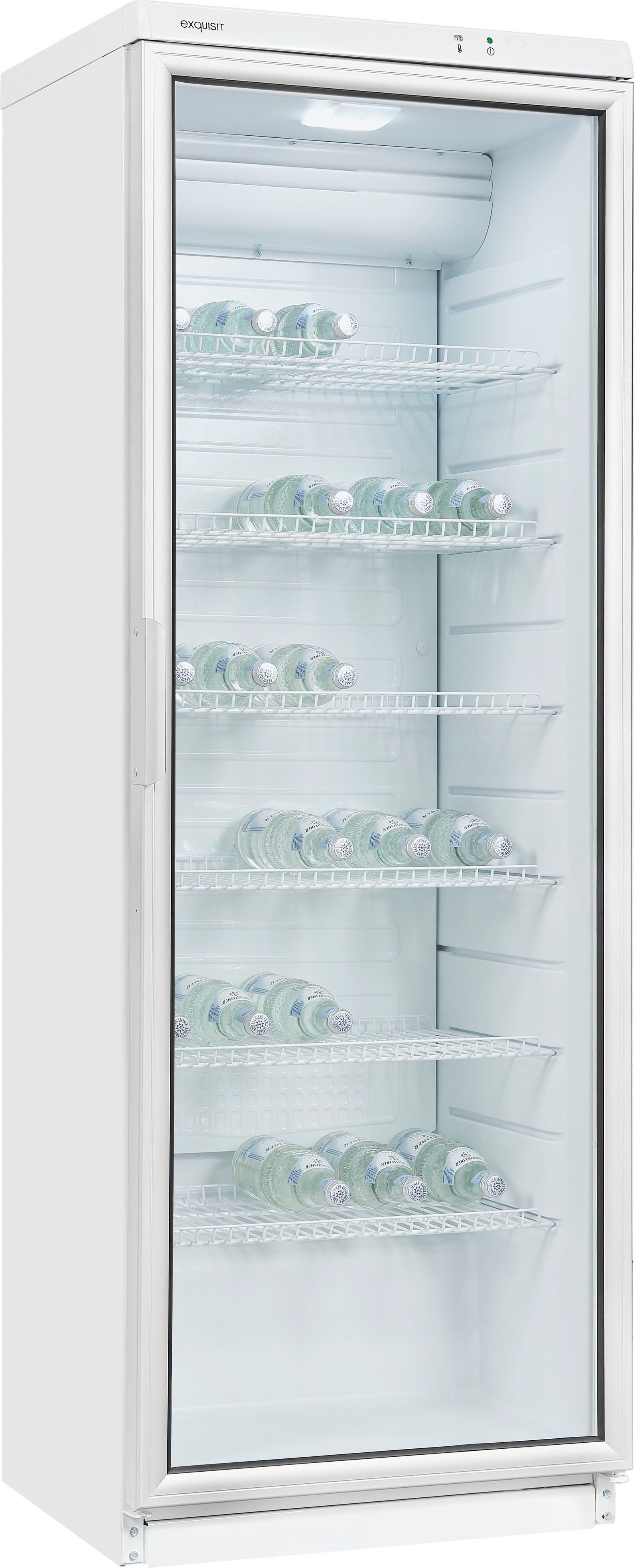 exquisit Getränkekühlschrank GKS350-1-GT-280D weiss, 173 cm hoch, 60 cm breit
