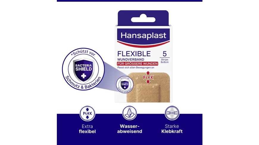 Hansaplast Flexible Wundverband 6x9 cm