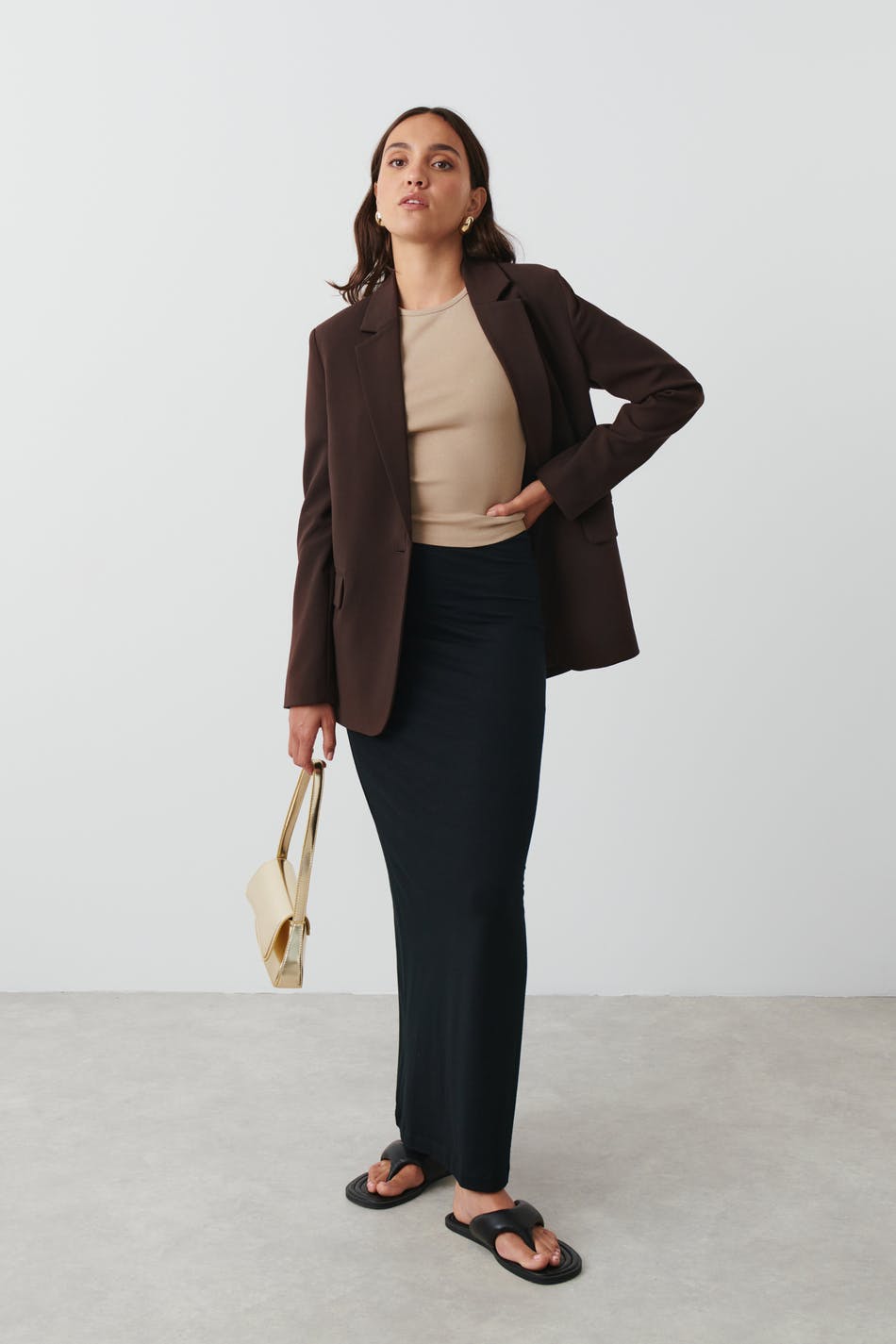 Straight regular blazer