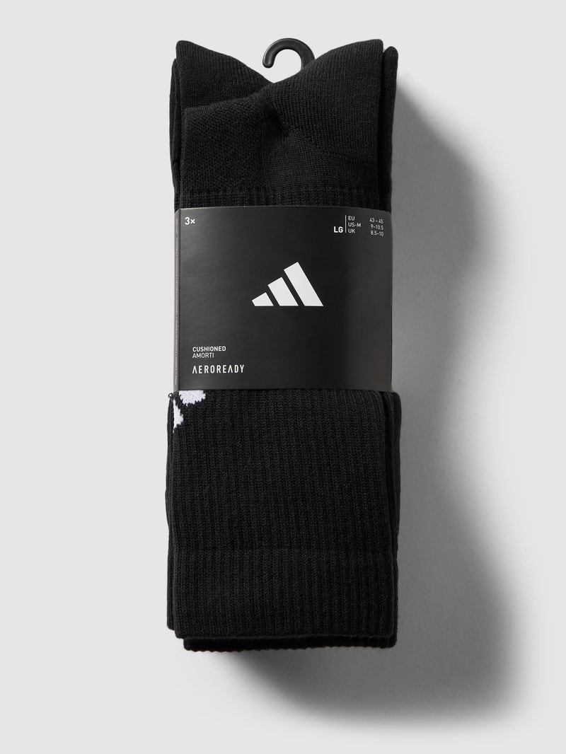 Socken mit Label-Detail im 3er-Pack in schwarz