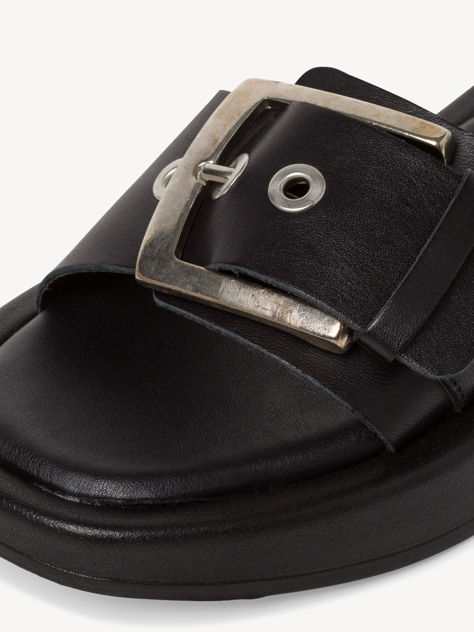 Mule en cuir - noir